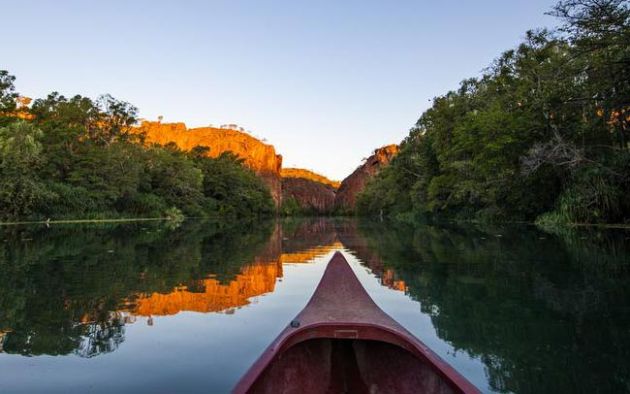 Canoeing on the Warrego river